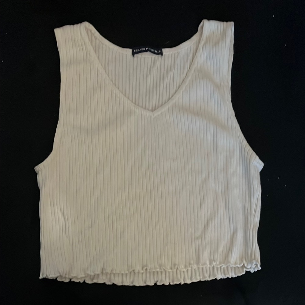 Cream Sleeveless Top
